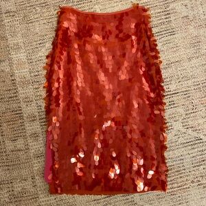 Maeve by Anthropologie Red Teardrop Sequin Skirt sz 4